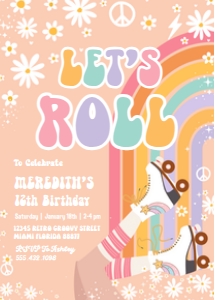 LR102 - Lets roll invitation: LR102 - Lets roll invitation