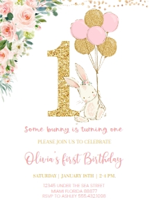 BU05 - Bunny invitation: BU05 - Bunny invitation