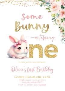 BU04 - Bunny invitation: BU04 - Bunny invitation
