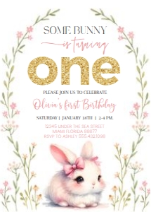 BU03 - Bunny invitation: BU03 - Bunny invitation