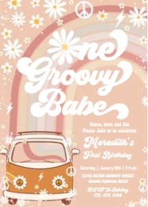 G612 - Groovy invitation: G612 - Groovy invitation
