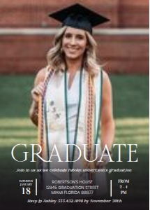 GR104 - Graduation invitation: GR104 - Graduation invitation