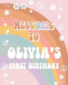 G101 - Groovy welcome sign 8x10: G101 - Groovy welcome sign 8x10