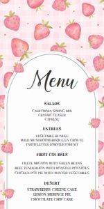BF03 - Strawberry menu: BF03 - Strawberry menu