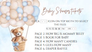 T101 - Teddy bear baby shower tickets bundles: T101- Teddy Bear Baby Shower Signs Games And Ticket