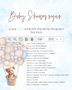 T101 - Teddy bear baby shower sign bundles 8x10: T101- Teddy Bear Baby Shower Signs Games And Ticket