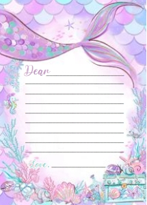 M301 - Mermaid time capsule card: M301-Time Capsule Sign and Cards
