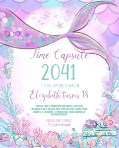 M301 - Mermaid time capsule sign: M301-Time Capsule Sign and Cards
