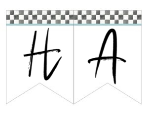 R101 - Race car banner: R101 - Two Fast Birthday Package