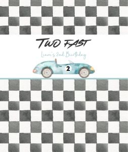 R101 - Race car candy bar wrapper: R101 - Two Fast Party Favor Package