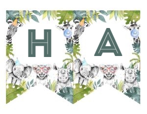 S105 - Safari birthday banner: S105 - Safari Birthday Package