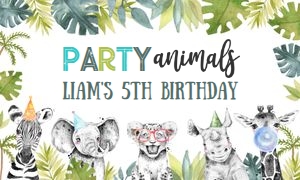 S105 - Safari birthday backdrop: S105 - Safari birthday backdrop