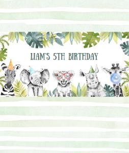 S105 - Safari birthday candy bar: S105 - Safari Party Favor Package