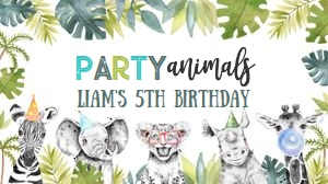 S105 - Safari birthday box label: S105 - Safari Birthday Package