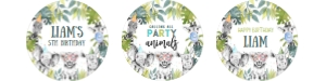 S105 - Safari birthday cupcak toppers: S105 - Safari Birthday Package