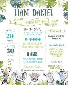 S105 - Safari birthday milestone poster: S105 - Safari birthday milestone poster