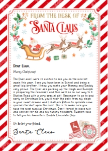 SL106 - From the desk of Santa: SL106 - Letter From Santa (5x7" And 8.5x11")