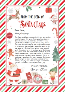 SL109 - From the desk of Santa: SL109 - Letter From Santa (5x7" And 8.5x11")