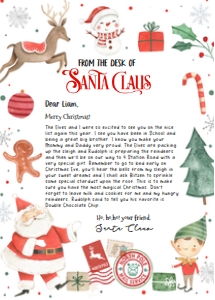 SL110 - From the desk of Santa: SL110 - Letter From Santa (5x7" And 8.5x11")