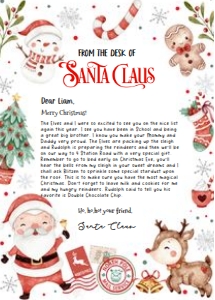 SL111 - From the desk of Santa: SL111 - Letter From Santa (5x7" And 8.5x11")