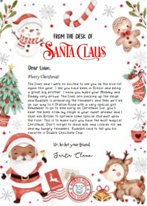 SL112 - From the desk of Santa: SL112 - Letter From Santa (5x7" And 8.5x11")