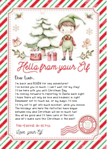 ELF106 - Elf hello letter: ELF106 - Elf hello letter