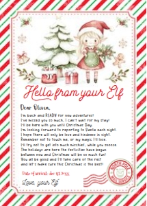 ELF108 - Elf hello letter: ELF108 - Elf hello letter
