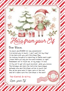 ELF107 - Elf hello letter: ELF107 - Elf hello letter