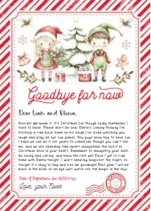 ELF201 - Elf goodbye letter: ELF101-Elf Printable Kit