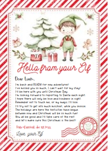 ELF105 - Elf hello letter: ELF105 - Elf hello letter