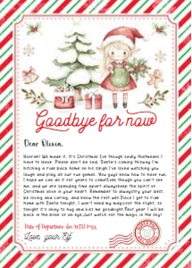 ELF208 - Elf goodbye letter: ELF208 - Elf goodbye letter