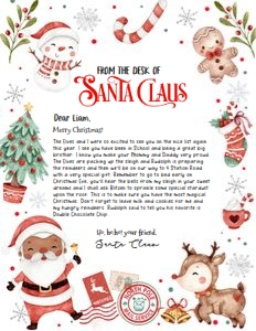SL112 - From the desk of Santa 8.5x11: SL112 - Letter From Santa (5x7" And 8.5x11")