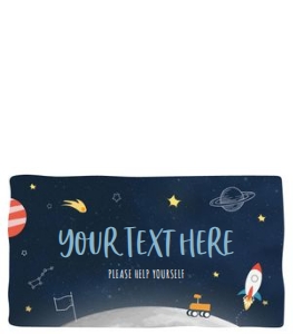 Space - Food Tent Card: Space - Food Tent