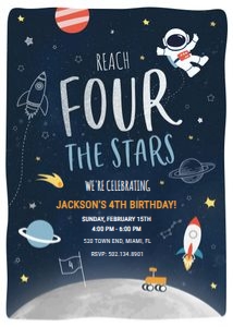 Reach Four The Stars Invitation: Reach Four The Stars - Invitation