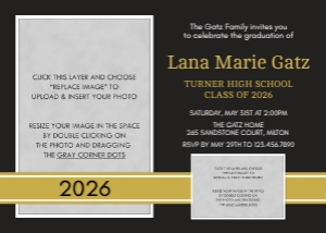 Graduation Photo Announcement Template for Corjl design preview