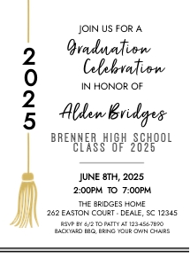 Graduation Dinner Party Invitation | Lil' Sprout Greetings design preview