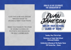 Varsity High School Graduation Announcement design preview