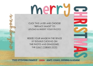 Colorful Holidays 1: Colorful Holidays Christmas Card Template
