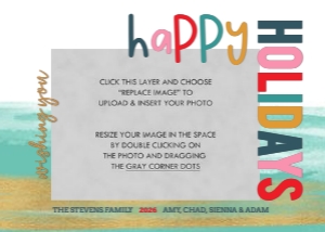 Colorful Holidays 1B: Colorful Holidays Christmas Card Template