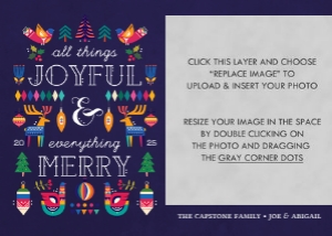 Colorful Scandinavian Holiday Card Template design preview