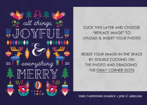 Colorful Scandinavian Holiday 1A: Colorful Scandinavian Holiday Card Template