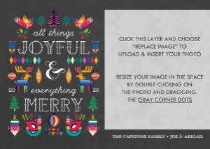 Colorful Scandinavian Holiday 1B: Colorful Scandinavian Holiday Card Template