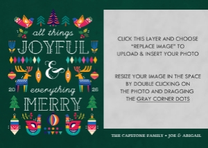 Colorful Scandinavian Holiday 1C: Colorful Scandinavian Holiday Card Template