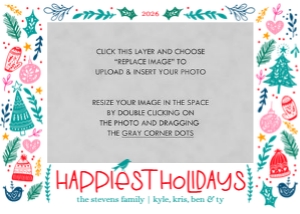 Whimsical Holiday Photo Card: Cheerful Greetings Christmas Card