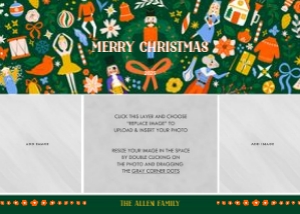 Nutcracker Christmas Photo Card Template design preview