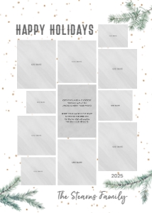 Holiday Collage Photo Card Template design preview