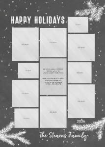 Vertical Collage Christmas Card 2: Holiday Collage Photo Card Template