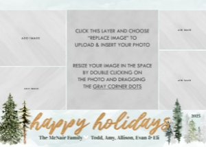 Evergreen Printable Christmas Card Template design preview