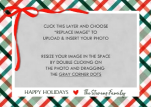Colorful Plaid Holiday Photo Card: Colorful Plaid Christmas Photo Card