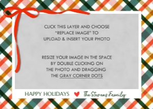 Colorful Plaid Holiday Photo Card 2: Colorful Plaid Christmas Photo Card